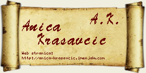 Anica Krasavčić vizit kartica